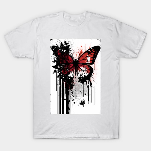 Monarch Butterfly Ink Painting T-Shirt by TortillaChief